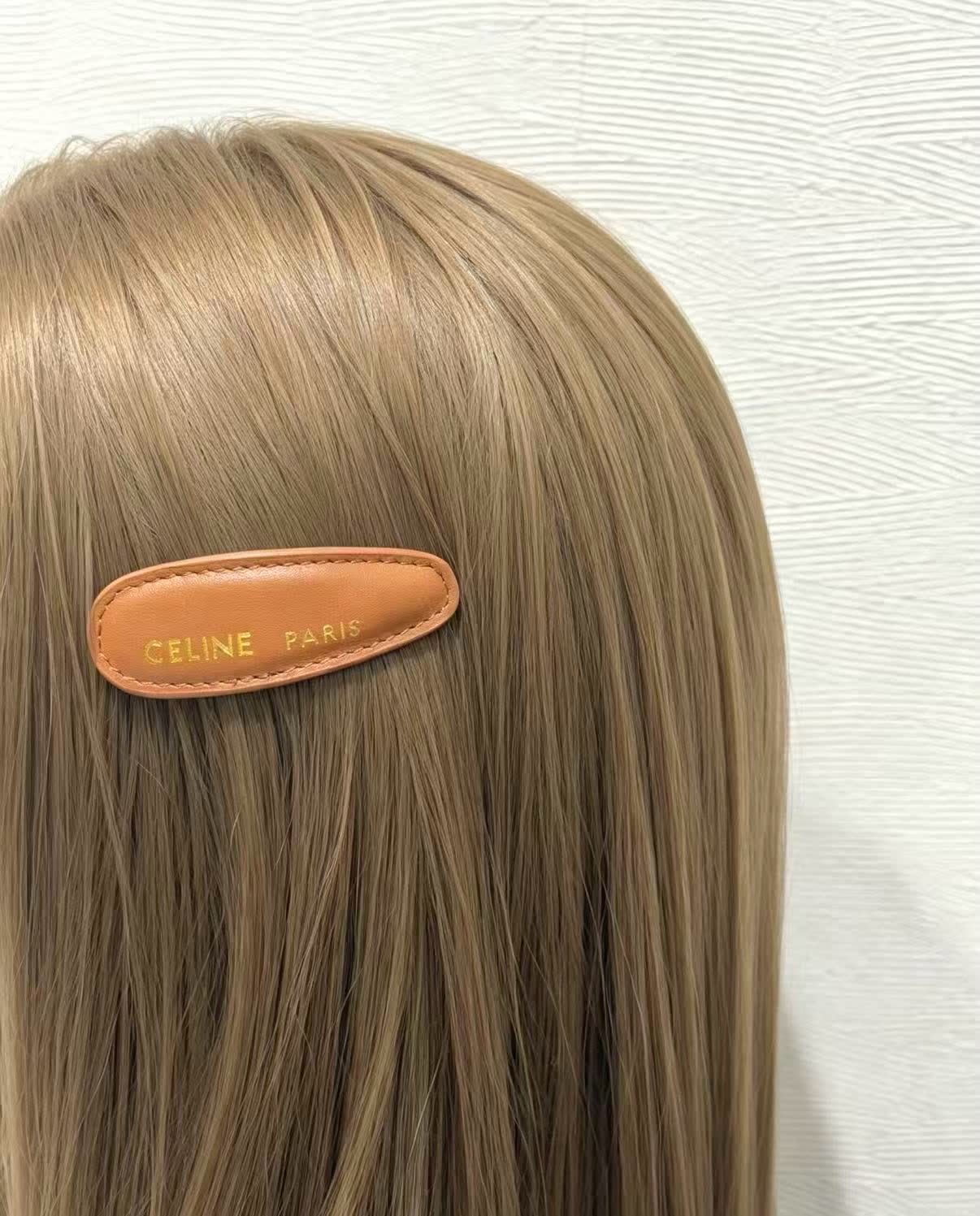 Celine Paris Leather Hair Clip